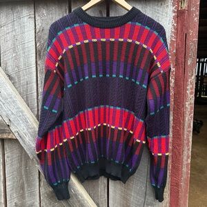 Vintage Brian Macneil Ugly Dad Striped Sweater